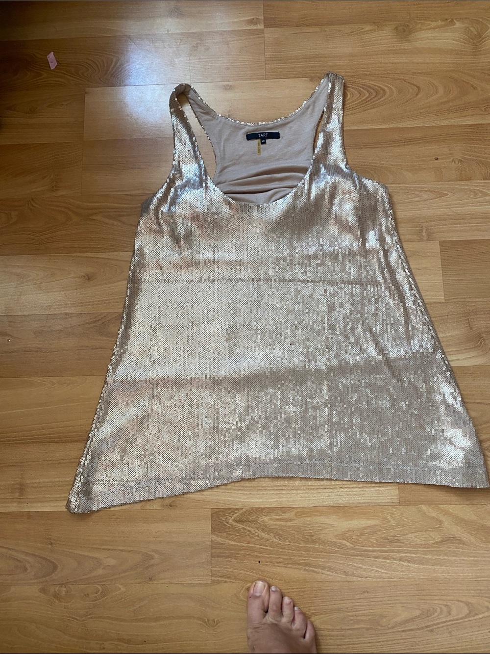 Tart Sequin Tank Top - Champagne Gold